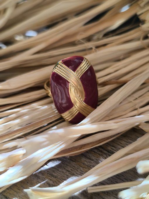 Bague Bordeaux doré 