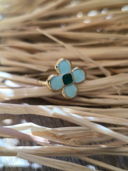 Bague Rétro Bleue 