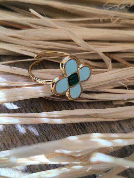 Bague Rétro Bleue 