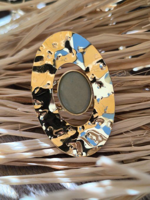 Bague Ovale Verte 