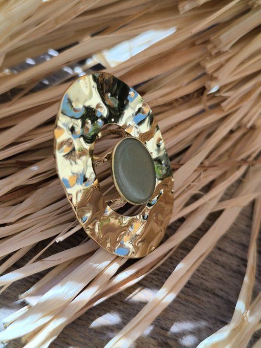 Bague Ovale Verte 