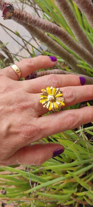 Bague Marguerite Jaune