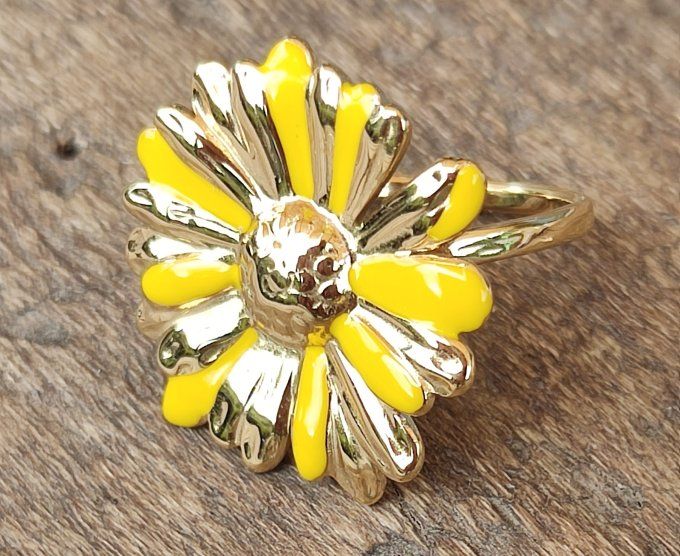 Bague Marguerite Jaune