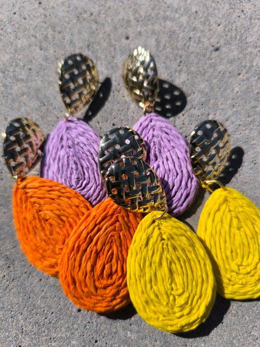 Boucles Rétro Raphia