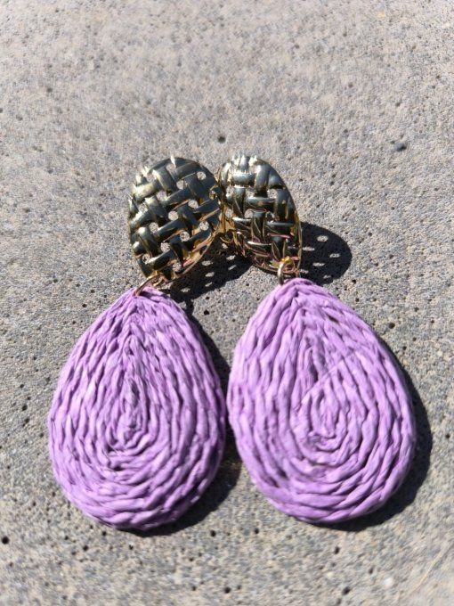 Boucles Rétro Raphia