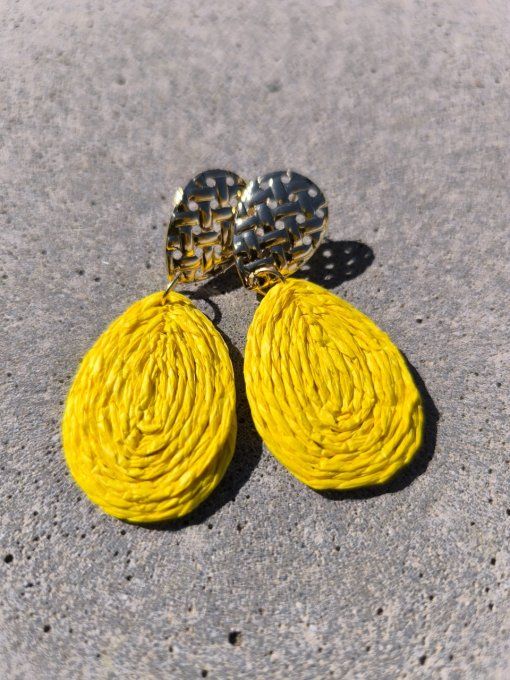 Boucles Rétro Raphia