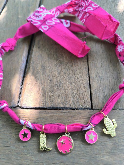Collier BandaFuschia California