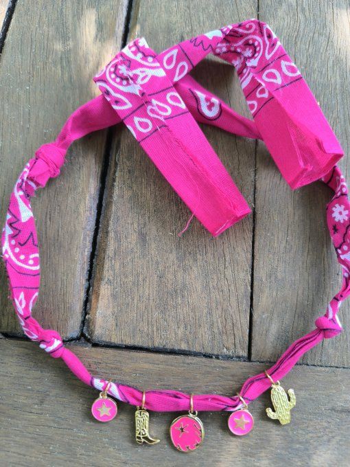Collier BandaFuschia California