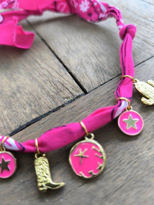 Collier BandaFuschia California
